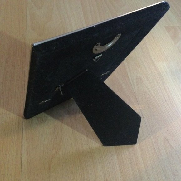 Art Deco Style Picture Frame Glass Silver Tone Heavy Duty Hang or Mantel Display - Picture 4 of 9